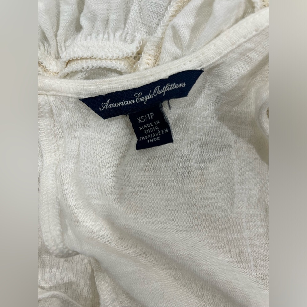 American Eagle Outfitters Cream Lace Tank Top - Picture 5 of 6